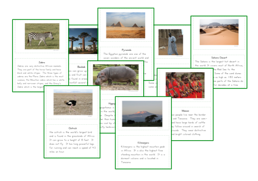 Africa A-Z Montessori Pack - Trillium Montessori