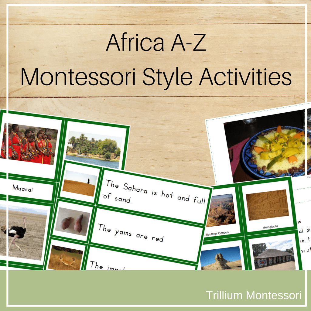 Africa A-Z Montessori Pack - Trillium Montessori