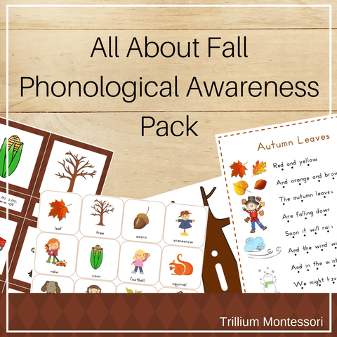 All About Fall Phonological Awareness Pack - Trillium Montessori