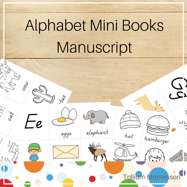 Mini Alphabet Books- (D'Nealian) Manuscript - Trillium Montessori