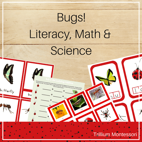 Bugs! Literacy, Math and Science Bundle - Trillium Montessori