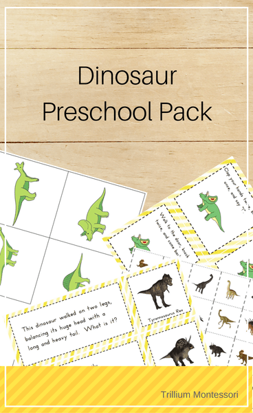 Dinosaurs Preschool Pack - Trillium Montessori