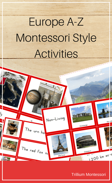 Europe A-Z Montessori Pack - Trillium Montessori