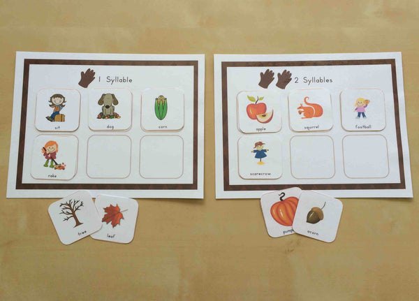 All About Fall Phonological Awareness Pack - Trillium Montessori