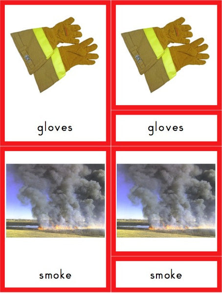 Fire Safety 3 Part Cards - Trillium Montessori