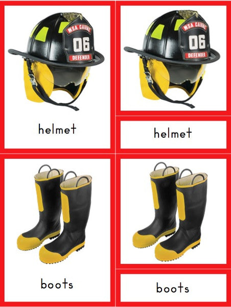 Fire Safety 3 Part Cards - Trillium Montessori