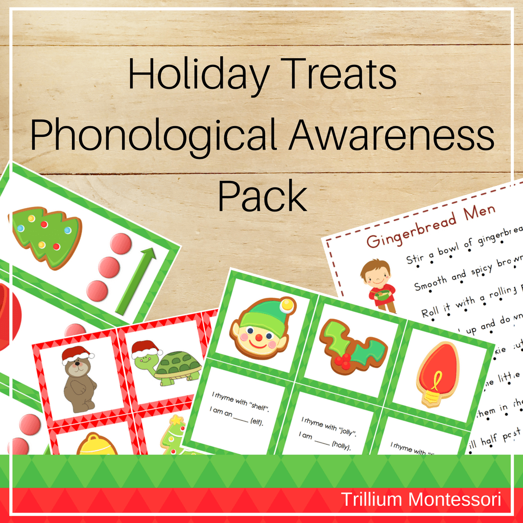 Holiday Treats Phonological Awareness Pack - Trillium Montessori