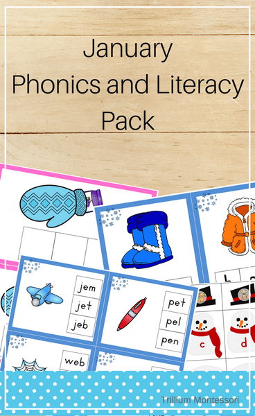 January Phonics and Literacy Pack - Trillium Montessori