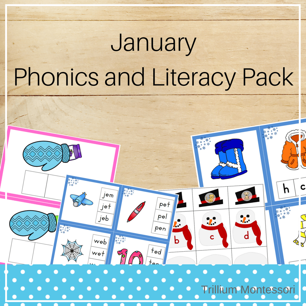 January Phonics and Literacy Pack - Trillium Montessori