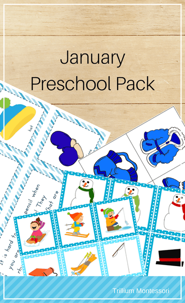 January Preschool Pack - Trillium Montessori