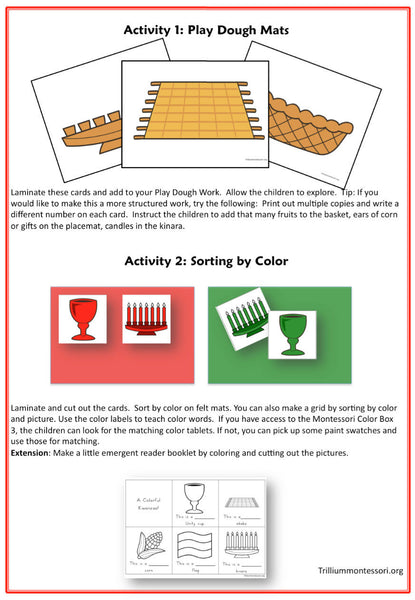 Kwanzaa Preschool Pack - Trillium Montessori