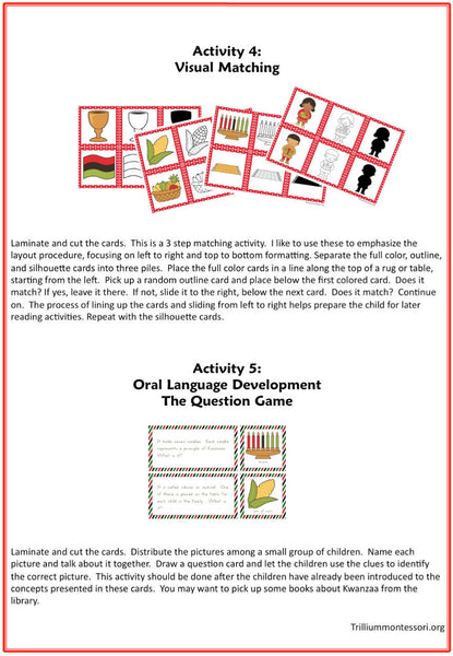 Kwanzaa Preschool Pack - Trillium Montessori