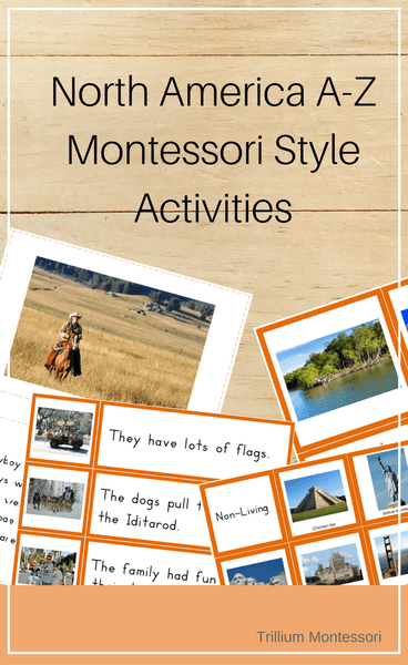 North America A-Z Montessori Pack - Trillium Montessori
