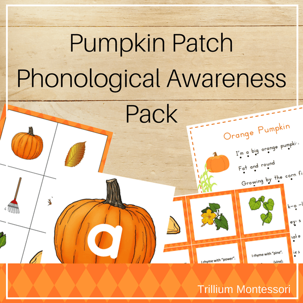 Pumpkin Patch Phonological Awareness Pack - Trillium Montessori