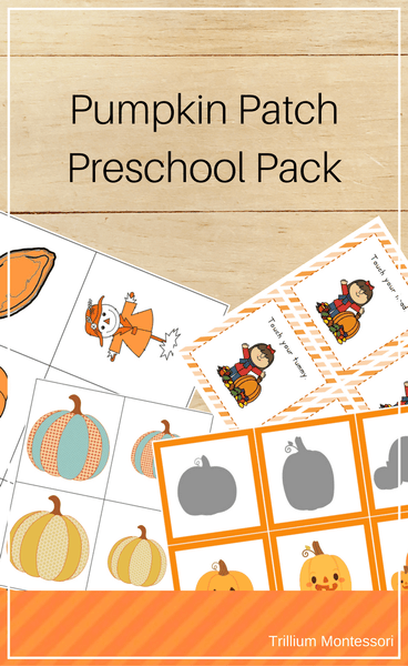 Pumpkin Patch Preschool Pack - Trillium Montessori