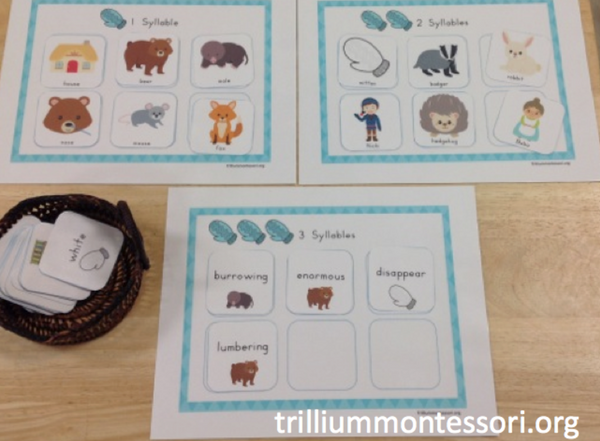 The Mitten- Phonological Awareness Activities - Trillium Montessori