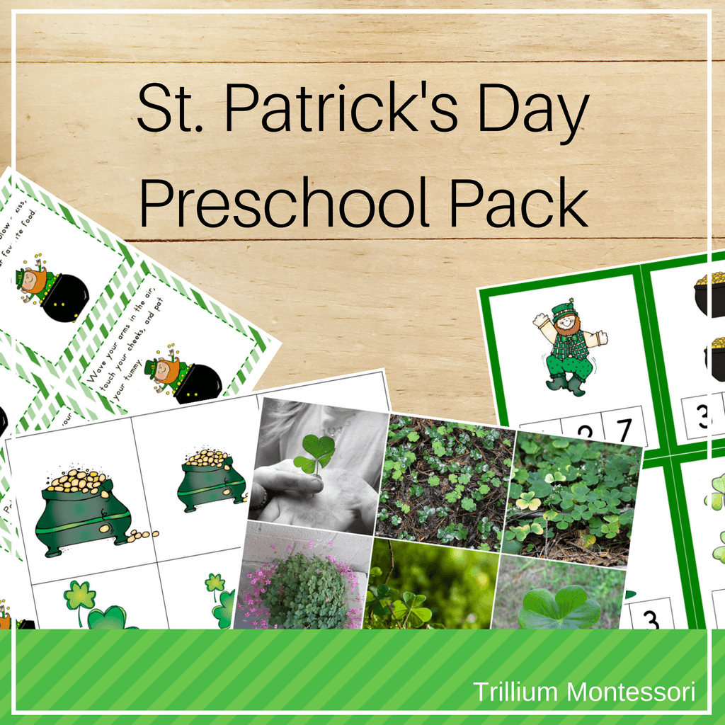 St. Patrick's Day Preschool Pack - Trillium Montessori