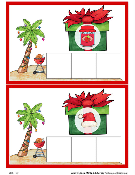 Sunny Santa Math and Literacy Pack - Trillium Montessori