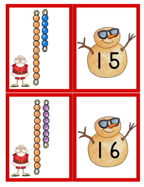 Sunny Santa Math and Literacy Pack - Trillium Montessori