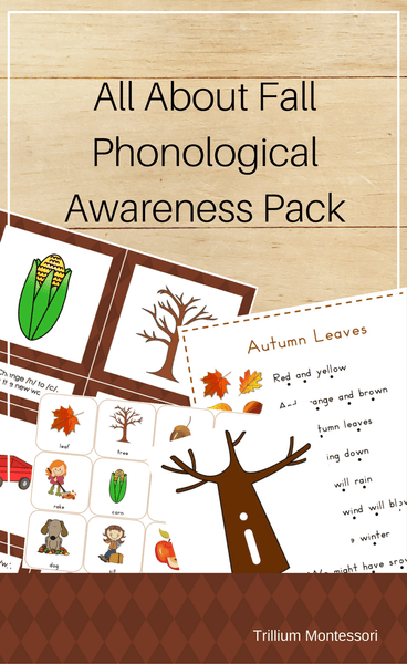 All About Fall Phonological Awareness Pack - Trillium Montessori