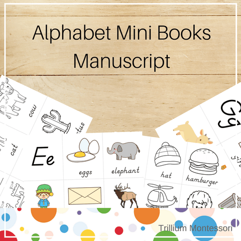 Mini Alphabet Books- (D'Nealian) Manuscript - Trillium Montessori