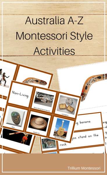 Australia A-Z Montessori Pack - Trillium Montessori