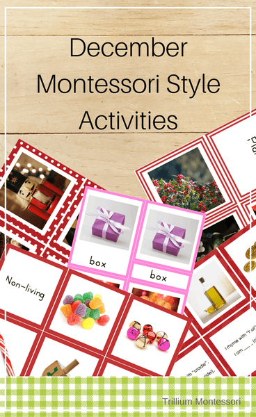 Montessori Style Activities for December - Trillium Montessori