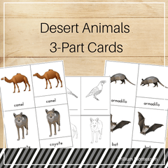 Desert Animals 3-Part Cards