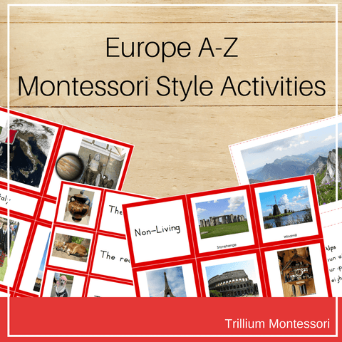 Europe A-Z Montessori Pack - Trillium Montessori