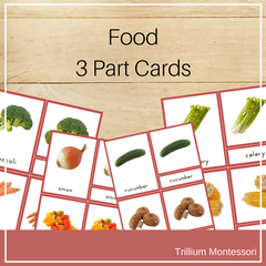 Food 3 Part Cards