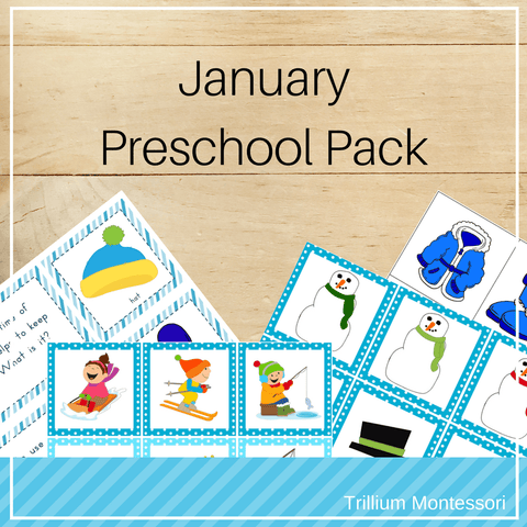 January Preschool Pack - Trillium Montessori