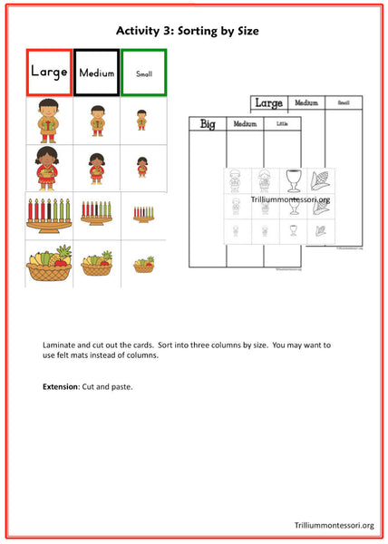 Kwanzaa Preschool Pack - Trillium Montessori