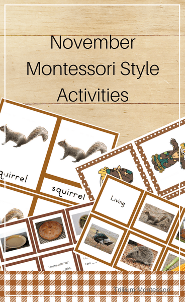 Montessori Style Activities for November - Trillium Montessori