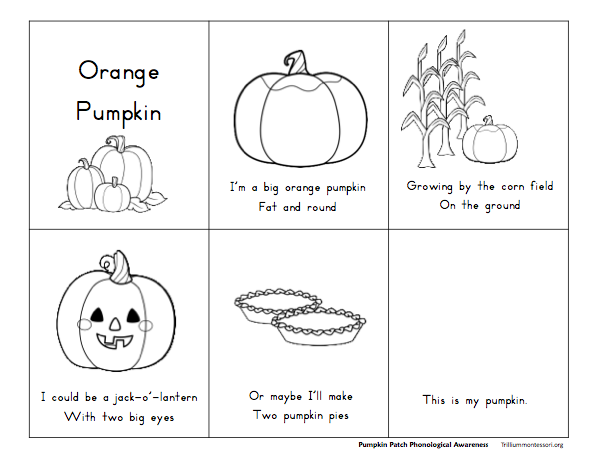 Pumpkin Patch Phonological Awareness Pack - Trillium Montessori