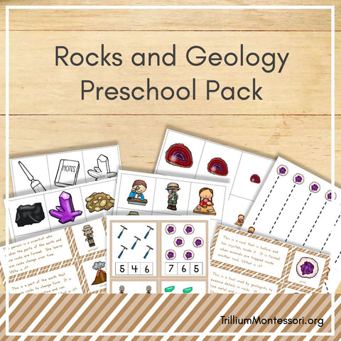 Rocks and Geology Preschool Pack