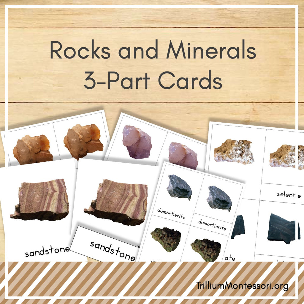 Rocks and Minerals 3-Part Cards
