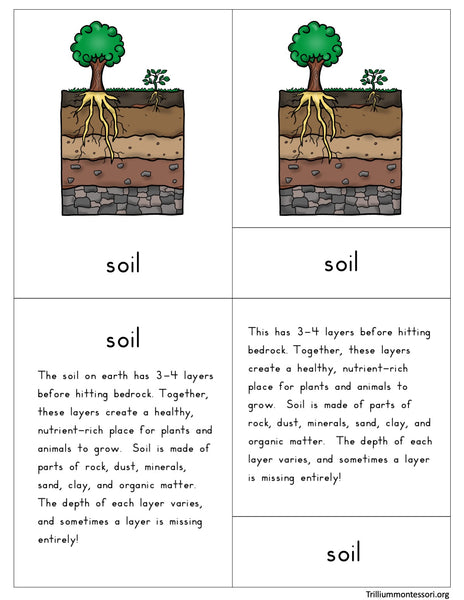 Layers of the Soil Nomenclature Cards
